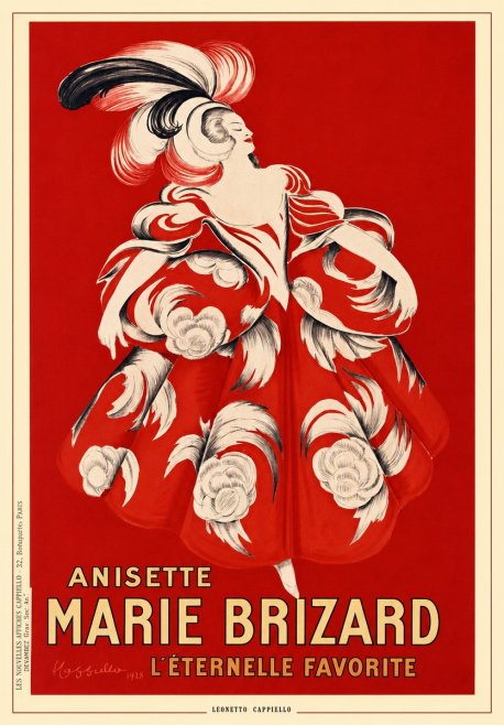 Leonetto Cappiello Anisette Marie Brizard - L'éternelle Favorite No5 - Poster