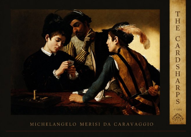 Michelangelo Merisi da Caravaggio The Cardsharps II No5 - Poster