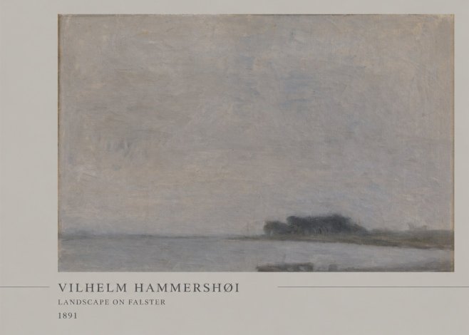 Vilhelm Hammershøi Landscape on Falster No5 - Poster