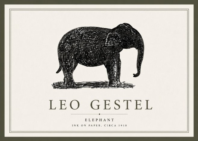 Leo Gestel Elephant No6 - Poster