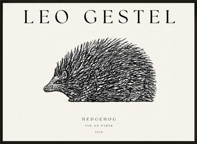 Leo Gestel Hedgehog No1 - Poster