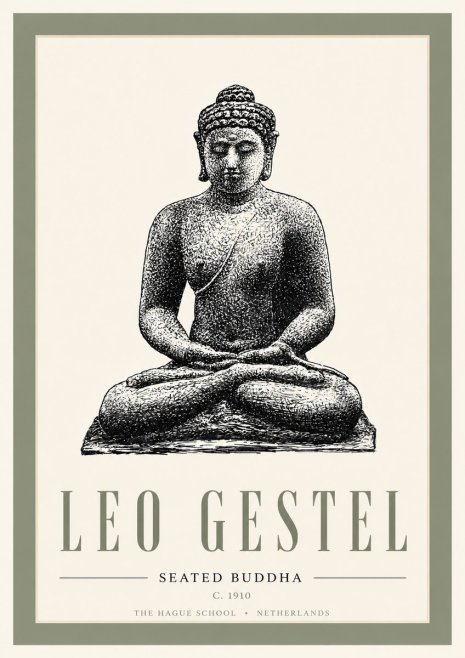 Leo Gestel Seated Buddha No6 - Poster