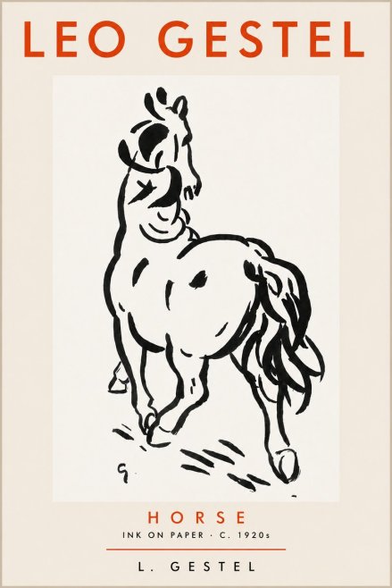 Leo Gestel Horse No4 - Poster