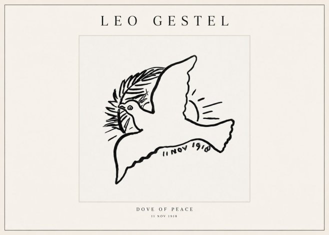 Leo Gestel Dove of Peace No1 - Poster