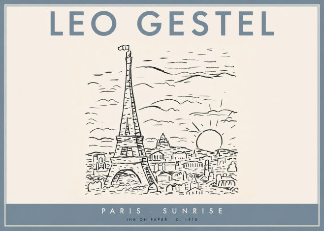 Leo Gestel Paris Sunrise No2 - Poster