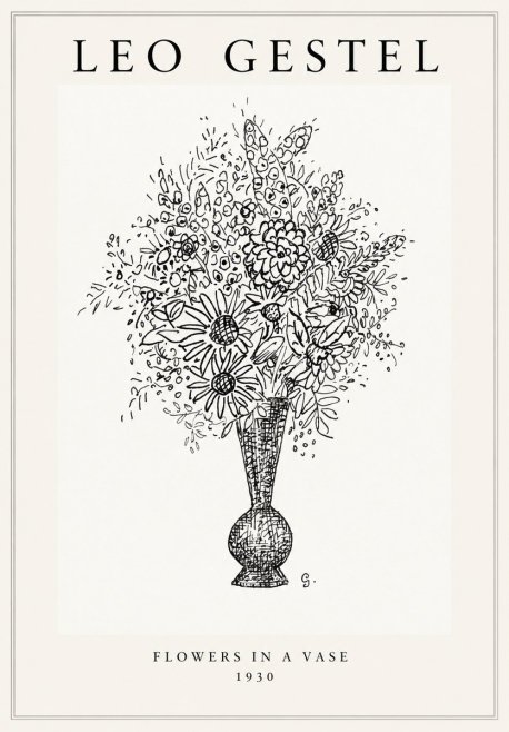 Leo Gestel Flowers in a Vase No1 - Poster