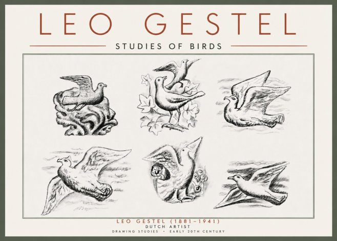 Leo Gestel Studies of Birds No5 - Poster