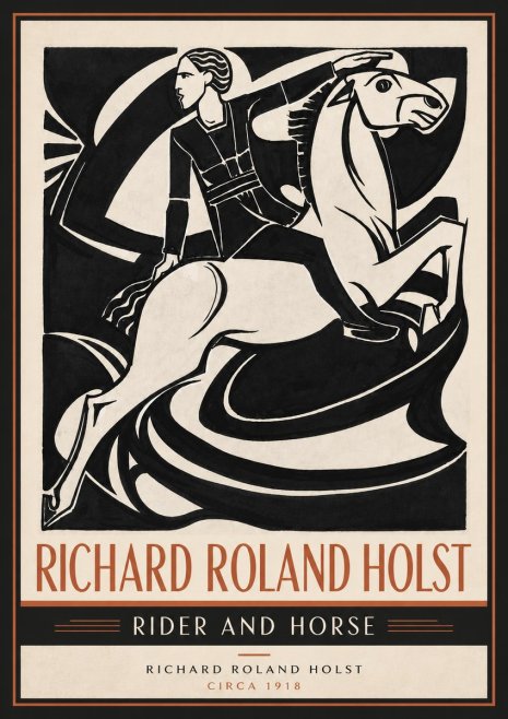 Richard Roland Holst Rider and Horse No5 - Poster