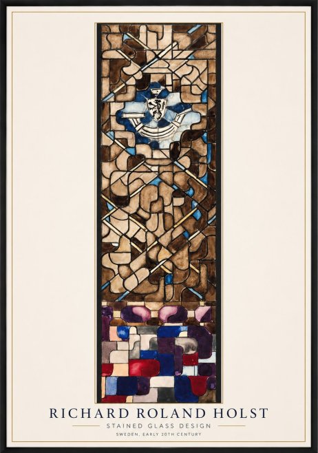 Richard Roland Holst Abstract Composition with Heraldic Motif No2 - Poster