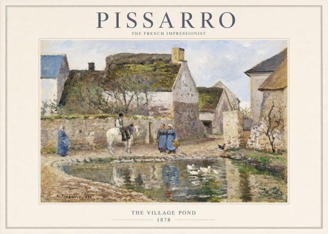Pissarro The Village Pond No1 - Poster