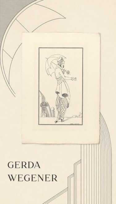 Gerda Wegener Elegant Figure with Parasol No5 - Poster