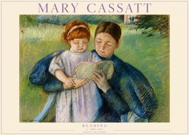 Mary Cassatt Reading No3 - Poster