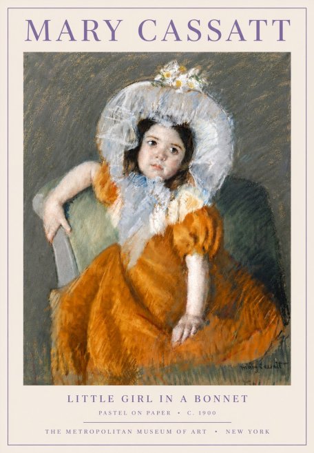 Mary Cassatt Little Girl in a Bonnet No6 - Poster