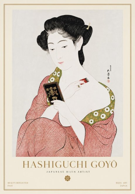 Hashiguchi Goyō Beauty Reflected No4 - Poster
