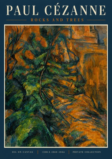 Paul Cézanne Rocks and Trees IV No6 - Poster