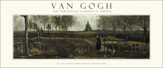 Van Gogh The Parsonage Garden at Nunen No1 - Poster
