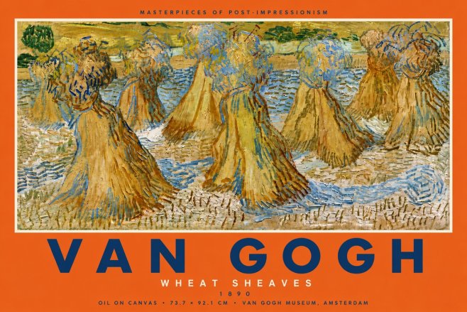 Van Gogh Wheat Sheaves No5 - Poster