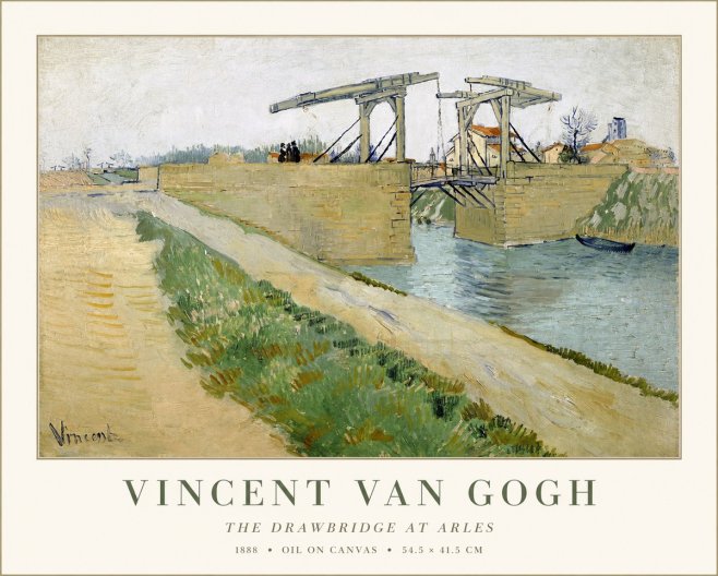 Van Gogh The Drawbridge at Arles II No1 - Poster