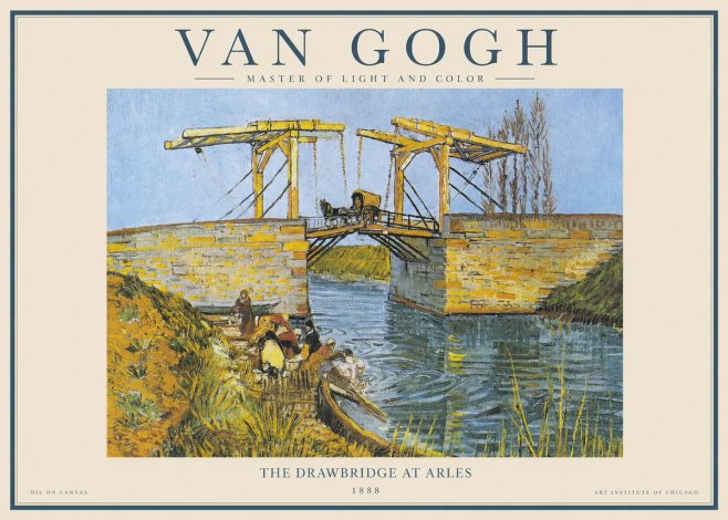 Van Gogh The Drawbridge at Arles IV No1 - Poster