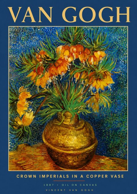 Van Gogh Crown Imperials in a Copper Vase No4 - Poster