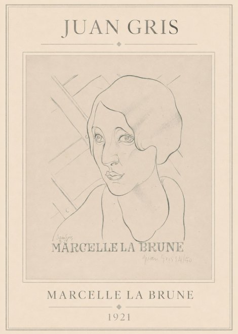 Juan Gris Marcelle La Brune II No1 - Poster
