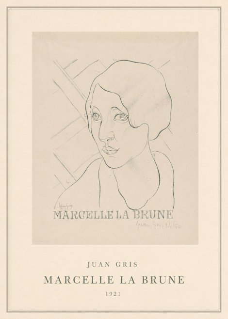 Juan Gris Marcelle La Brune II No5 - Poster