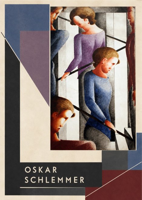 Oskar Schlemmer Staircase Figures I No2 - Poster