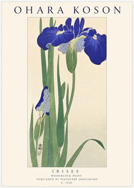 Ohara Koson Irises I No1 - Poster
