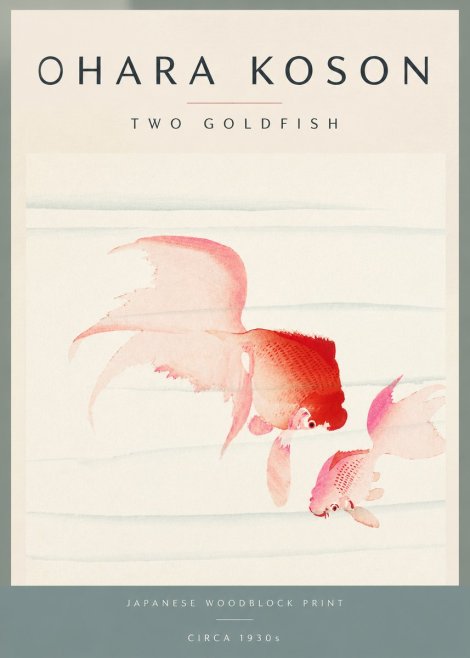 Ohara Koson Two Goldfish No5 - Poster