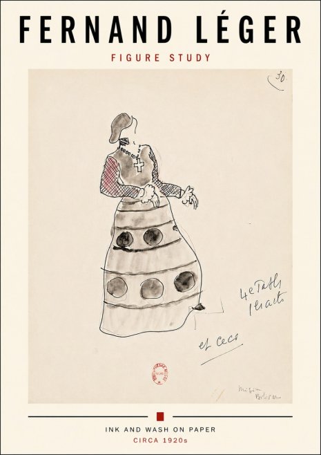 Fernand Léger Costume Design for Le Patin No4 - Poster