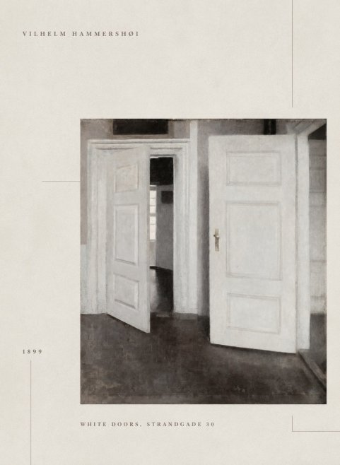 Vilhelm Hammershøi White Doors, Strandgade 30 No6 - Poster