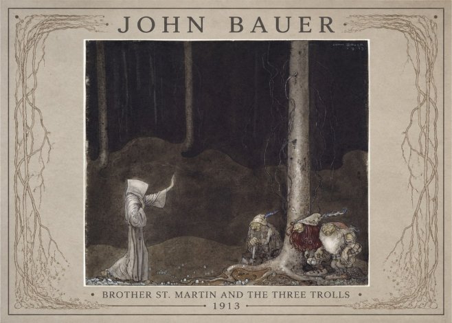 John Bauer Brother St. Martin and the Three Trolls No1 - Poster