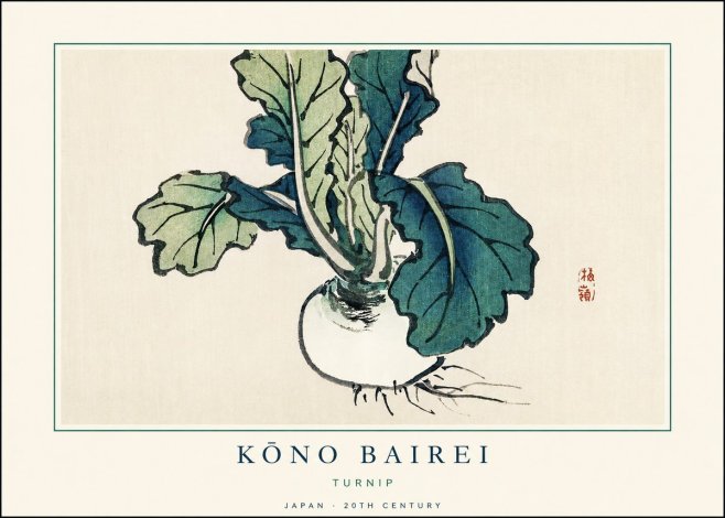 Kōno Bairei Turnip No1 - Poster