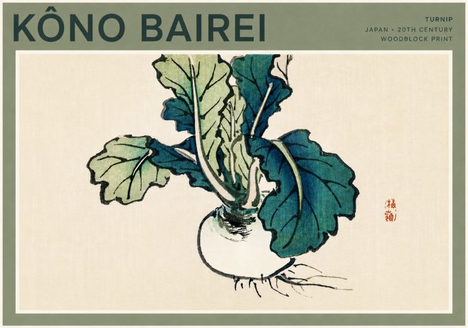 Kōno Bairei Turnip No4 - Poster