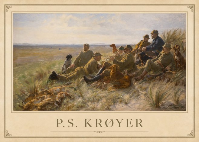 P.S. Krøyer Hare-hunting in the Dunes No1 - Poster