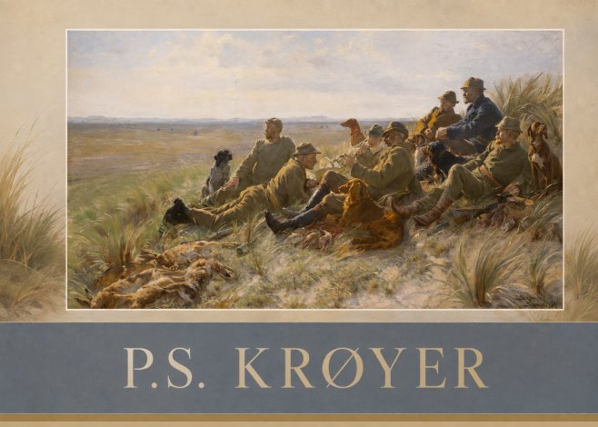 P.S. Krøyer Hare-hunting in the Dunes No2 - Poster