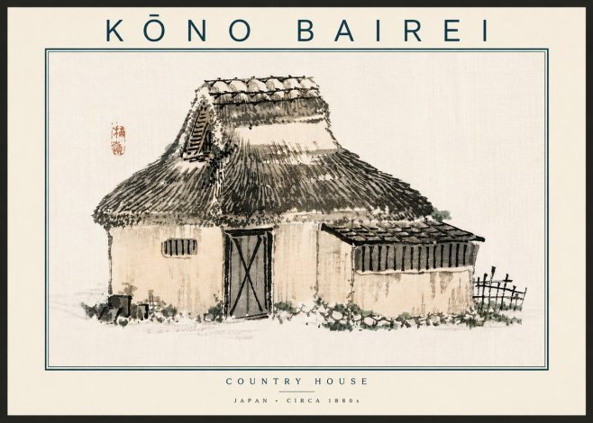 Kōno Bairei Country House No6 - Poster