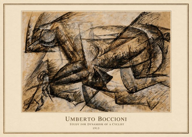 Umberto Boccioni Study for Dynamism of a Cyclist No4 - Poster