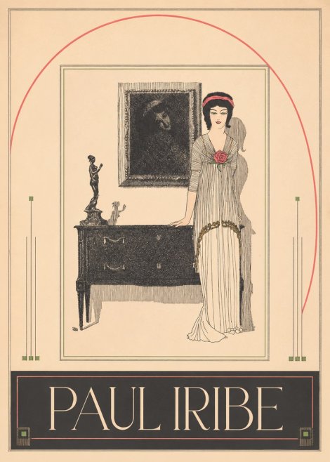 Paul Iribe Woman with Rose No3 - Poster