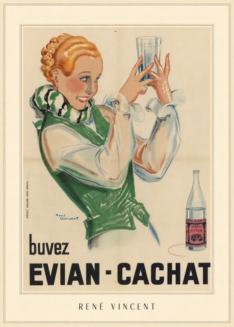 René Vincent Evian - Cachat No4 - Poster