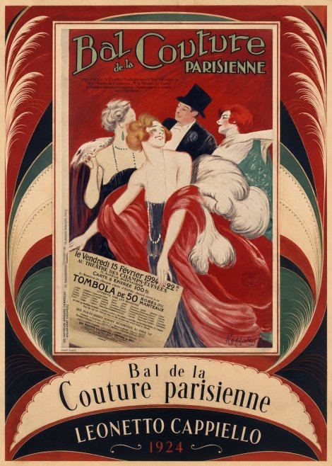 Leonetto Cappiello Bal De La Couture Parisienne No3 - Poster