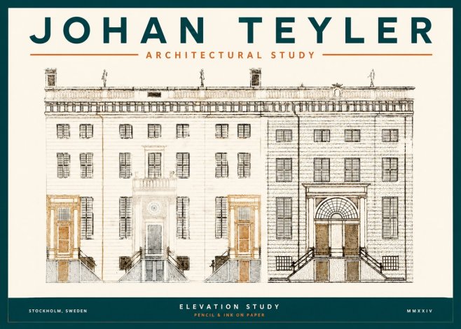 Johan Teyler Elevation Study No3 - Poster