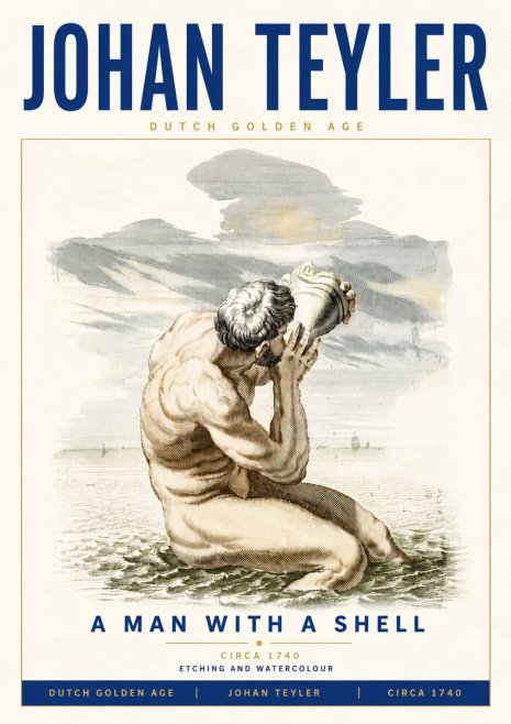 Johan Teyler A Man with a Shell No6 - Poster