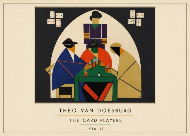 Theo van Doesburg The Card Players No3 - Poster