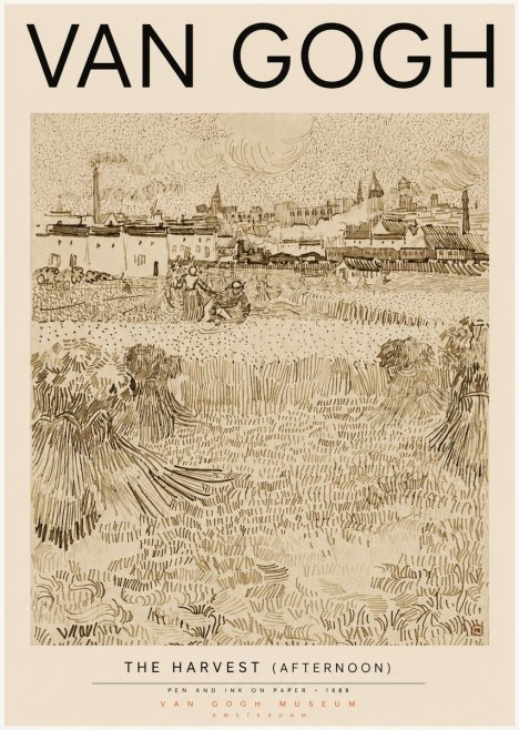 Van Gogh The Harvest (Afternoon) No3 - Poster