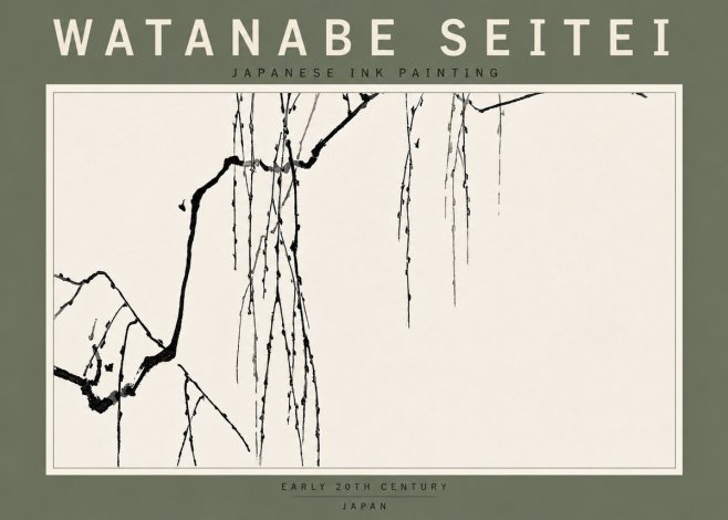 Watanabe Seitei Willow Branches II No6 - Poster