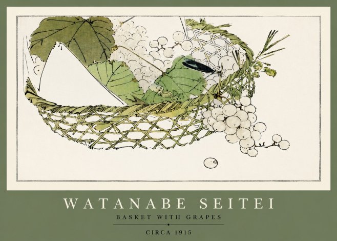 Watanabe Seitei Basket with Grapes No2 - Poster