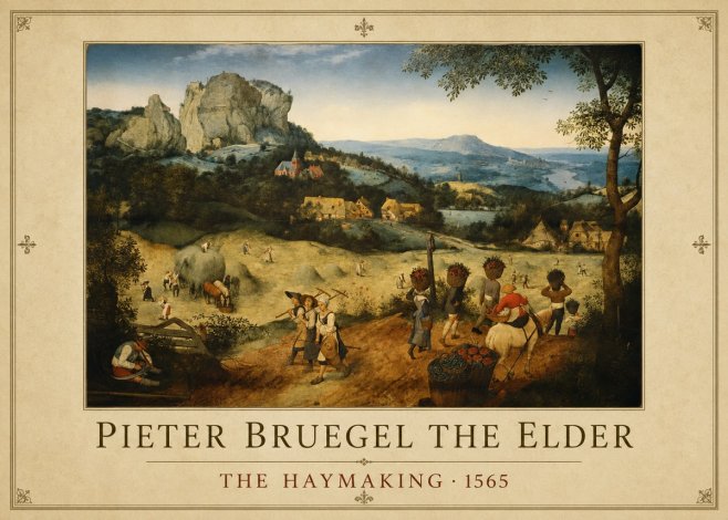 Pieter Bruegel The Haymaking No1 - Poster