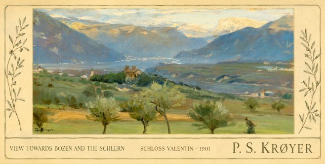 P.S. Krøyer View Towards Bozen and the Schlern No4 - Poster