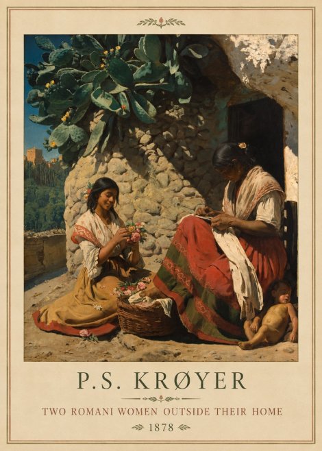 P.S. Krøyer Two Romani Women Outside Their Home No1 - Poster